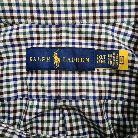 Ralph Lauren Men's Multicolor Plaid Button Down Long Sleeve Shirt Size 2XLT - Picture 2 of 8